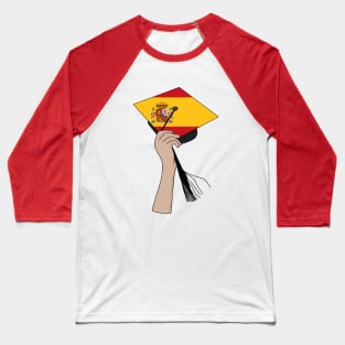 Holding the Square Academic Cap Spain Baseball T-Shirt